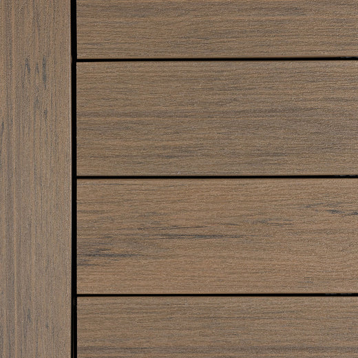 Close-up of Deckorators Vista Deck Boards Installed in Dunewood