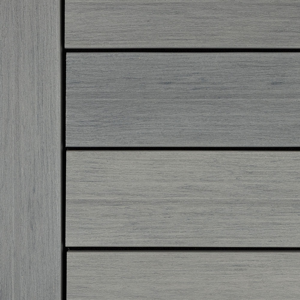 Close-up of Deckorators Vista Deck Boards Installed in Silverwood