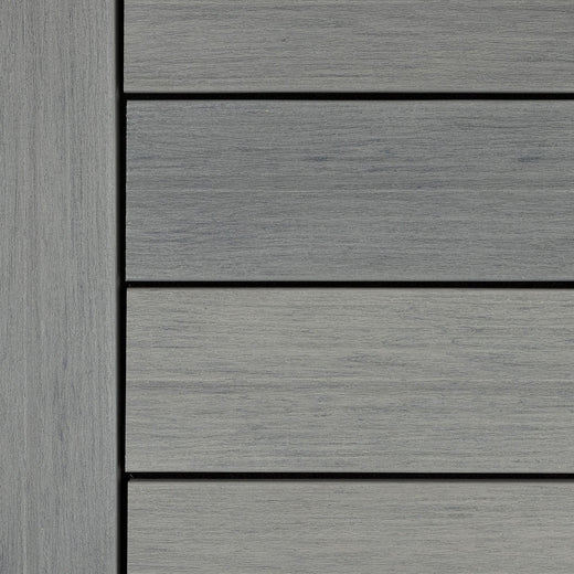Close-up of Deckorators Vista Deck Boards Installed in Silverwood