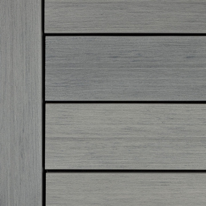 Close-up of Deckorators Vista Deck Boards Installed in Silverwood #color_silverwood