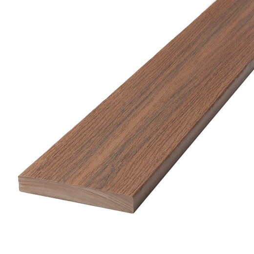 Angled close-up of Deckorators Voyage Solid Deck Board in Mesa