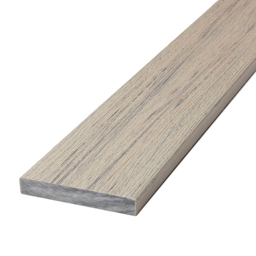 Angled close-up of Deckorators Voyage Solid Deck Board in Tundra