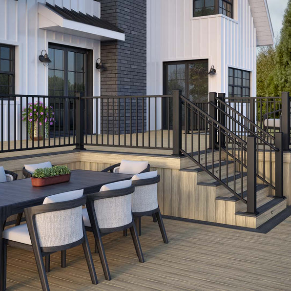 Stand out™ when you build with Deckorators® decking and railing.