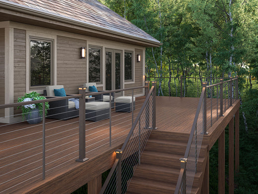 House with Cable Railing and Deckorators Voyage Decking in Mesa