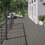 Deckorators Voyage Decking in Sierra with Contemporary Cable Rail in Textured Black #color_sierra