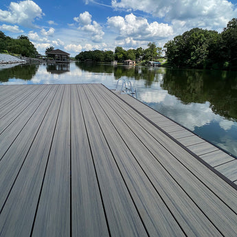 Deckorators Maine Deck Boards Used for A Dock on a Lake #color_tundra