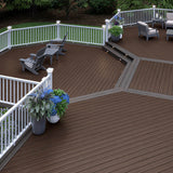 Deckorators for Lowe's Classic Composite Rail with Tropics Decking in Hana Brown