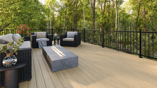 Wooded setting with deck made of Deckorators Summit Decking in Cliffside