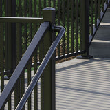 Deckorators ADA-Compliant Secondary Handrail Components on Railing in Textured Black #color_textured-white