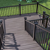 Pioneer Decking in Lakeview Grey paired with HP Railing in Black #color_lakeview-grey