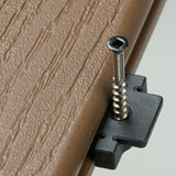 Stowaway hidden fastener installed in Deckorators slotted edge composite deck board #color_black
